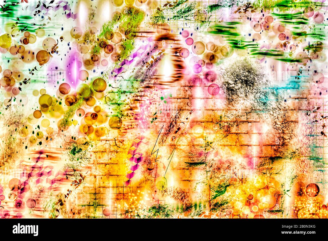 Digitale abstrakte Kunstmalerei Stockfoto
