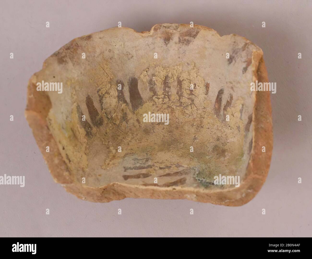 Fragment, 8. - 19. Jahrhundert gefunden/ausgegraben, Irak, Ctesiphon, Steingut; glasierte, Keramik Stockfoto