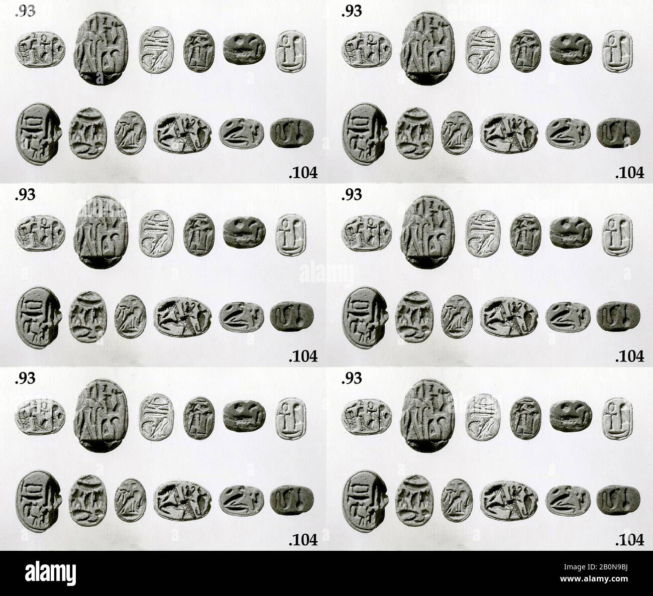 Scarab, Neues Königreich, Ramesside, Dynastie 19-20, ca. 1295-1070 v. Chr., Aus Ägypten, Steatit, L. 1,4 cm Stockfoto Scarab, Neues Königreich, Ramesside, Dynastie 19-20, ca. 1295-1070 v. Chr., Aus Ägypten, Steatit, L. 1,4 cm Stockfoto