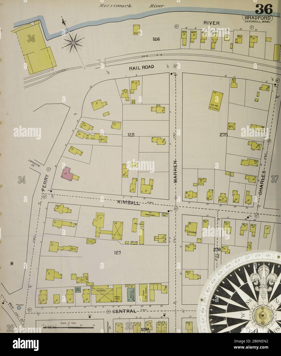 Bild 39 Von Sanborn Fire Insurance Map Aus Haverhill Essex County Massachusetts 1893 47 Blatt E Umfasst Bradford Georgetown Groveland 2 Skelettkarten Bound Amerika Strassenkarte Mit Einem Kompass Aus Dem 19 Jahrhundert Stockfotografie Alamy