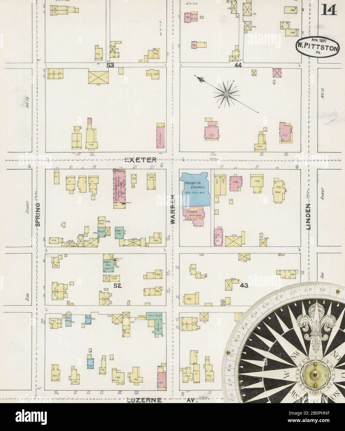 Bild 14 von Sanborn Fire Insurance Map aus Pittston, Luzerne County