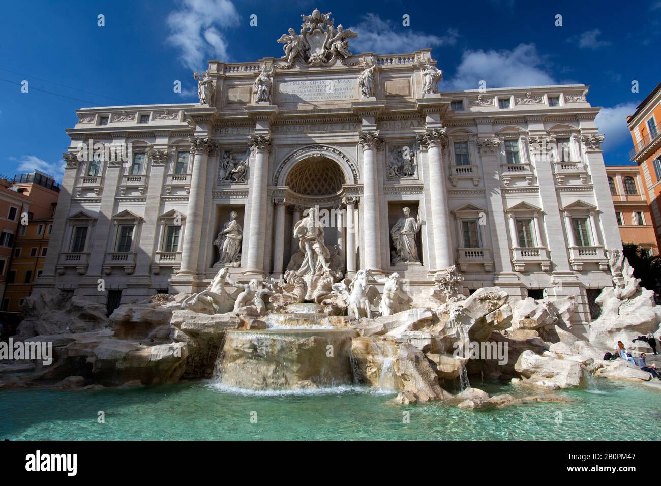 Fontana di Trevi, historische Skulptur aus Bernini, Rom, Italien Stockfoto