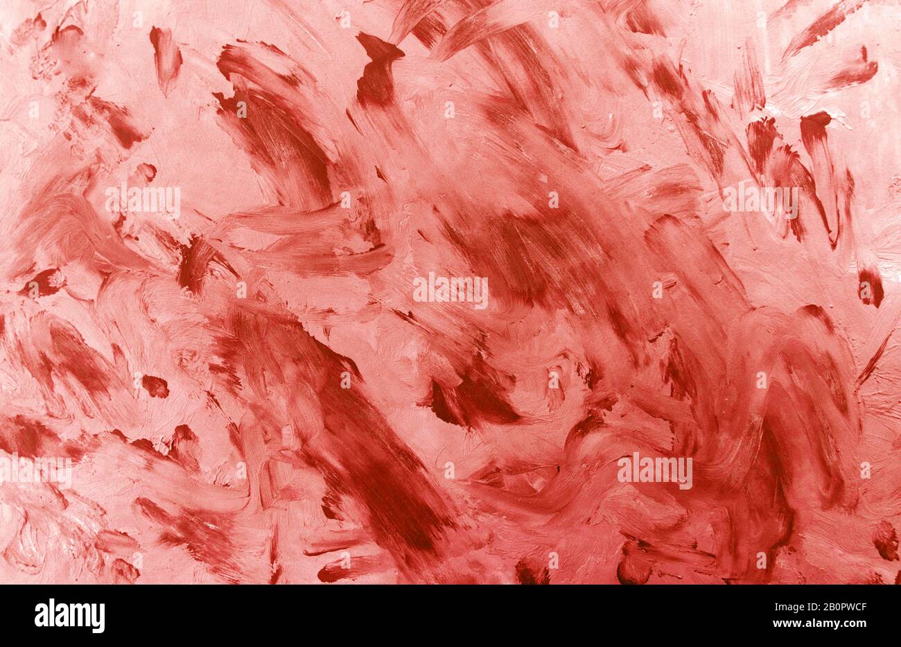 Hintergrund im Grunge-Stil. Kastanienbraune Struktur der Pinselstriche an der Wand, Leinwand. Stockfoto