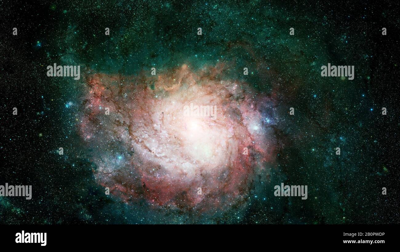 Spiralgalaxie. Elemente dieses Bildes, das von der NASA eingerichtet wurde. Stockfoto