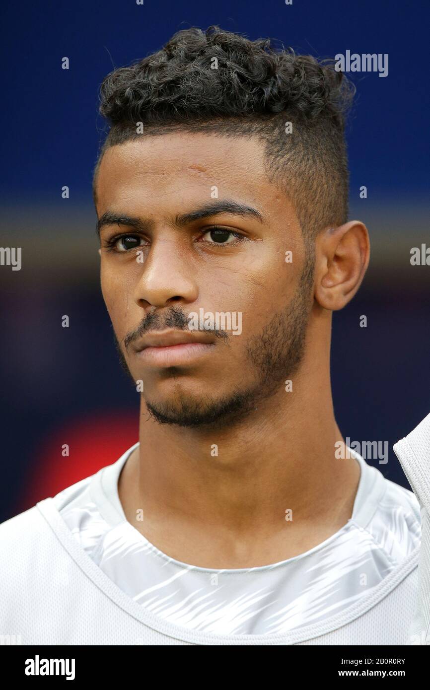 Bangkok, Thailand. Januar 2020. Saudi-Arabiens Hussain Ahmed Al Issa vor dem Halbfinalspiel der AFC U-23 Championship Thailand 2020 zwischen Saudi-Arabien 1-0 Usbekistan im Rajamangala Stadium in Bangkok, Thailand, 22. Januar 2020. Credit: AFLO/Alamy Live News Stockfoto