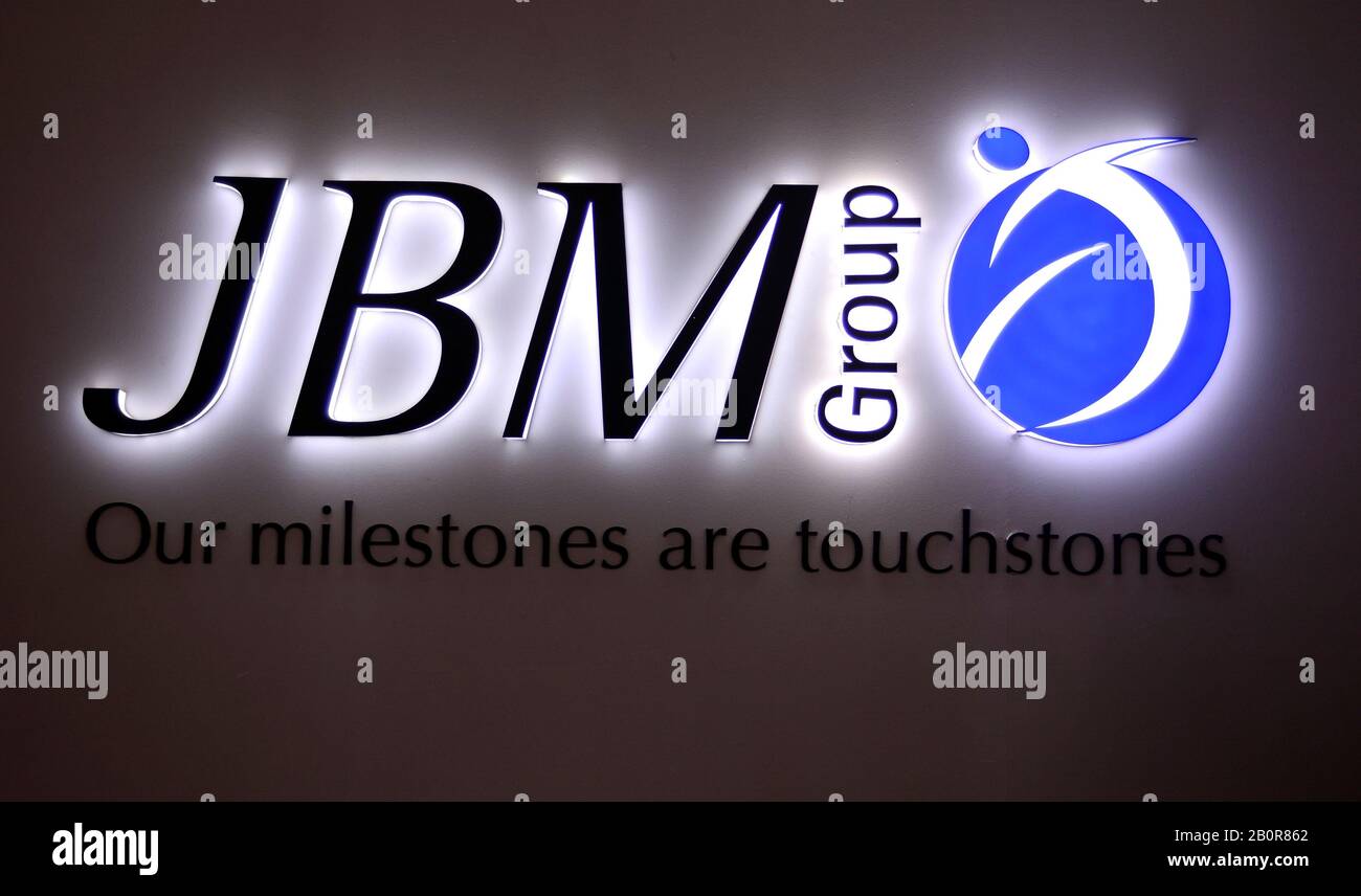 JBM-Gruppenlogo Stockfoto