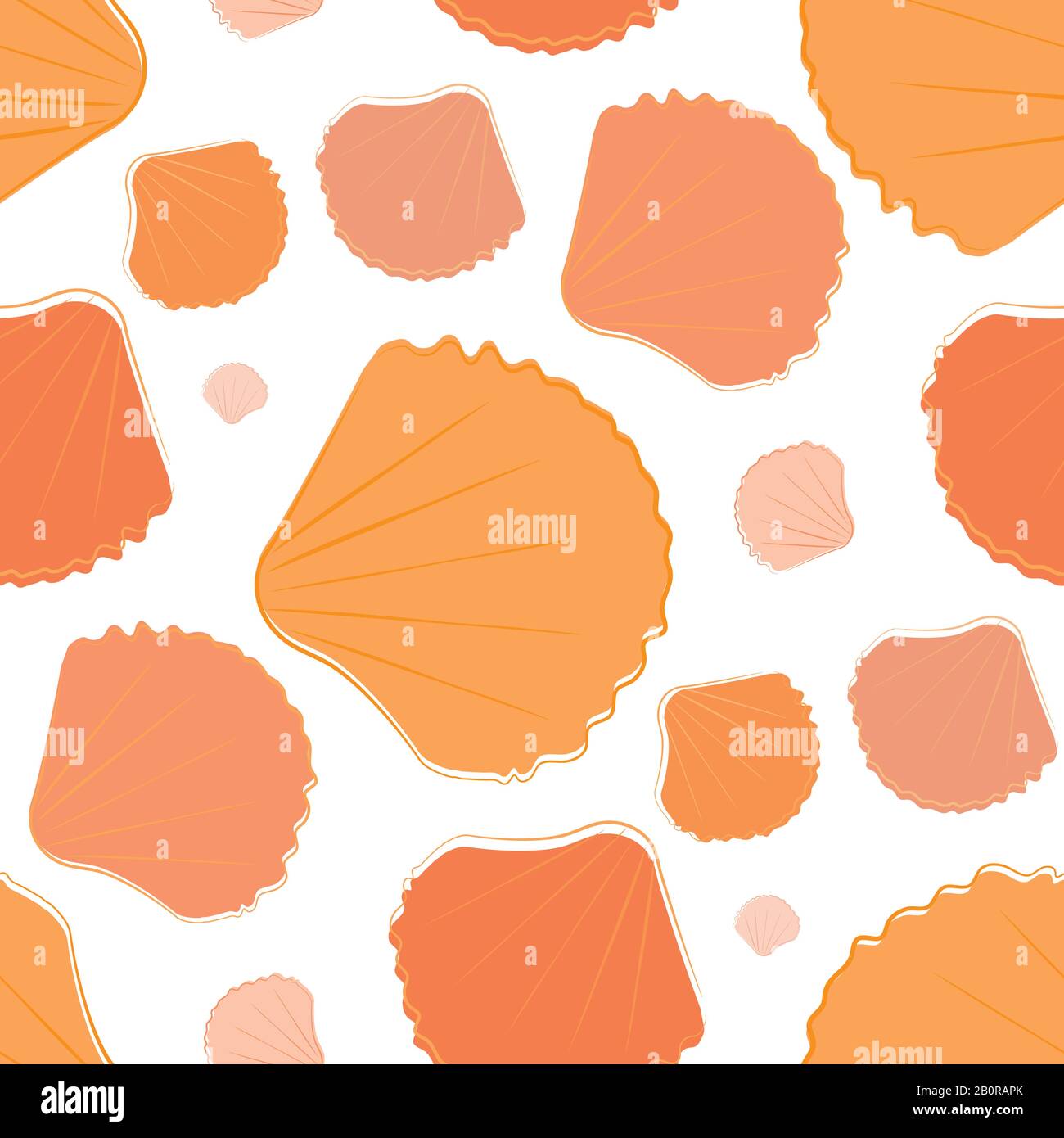 Meeresschalen auf Sand nahtloses Vektormuster. Handgezeichnete Linienkunst. Moderne monochrome Miesmuschelwiederholung Strandkulisse. Aquatic Illustration im Überdruck Stock Vektor