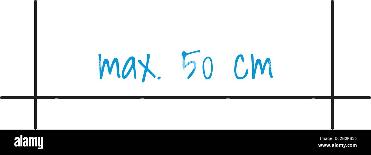 Schematische Abstandsberechnung zwischen einigen verbundenen Punkten oder Objekten. Darstellung des Stock-Vektors auf weißem Hintergrund isoliert. Stock Vektor