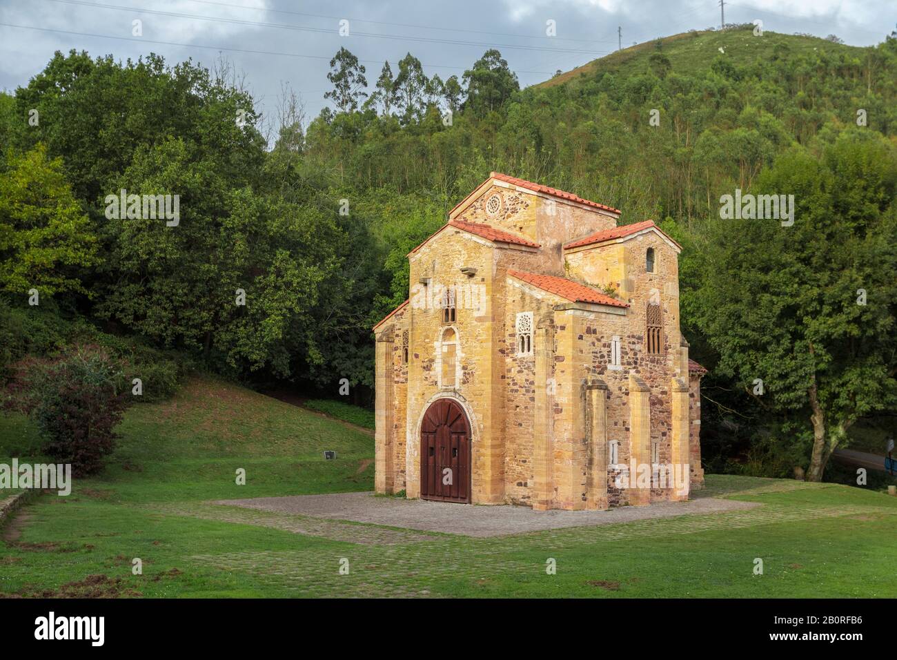 Kirche San Miguel de Lillo in Oviedo, Spanien Stockfoto