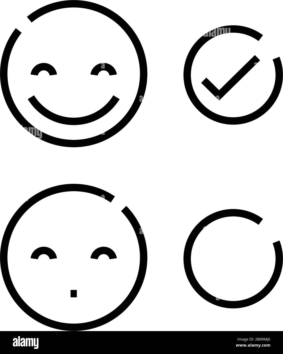 Affektives Zeilensymbol, Konzeptzeichen, Konturvektorabbildung, lineares Symbol. Stock Vektor
