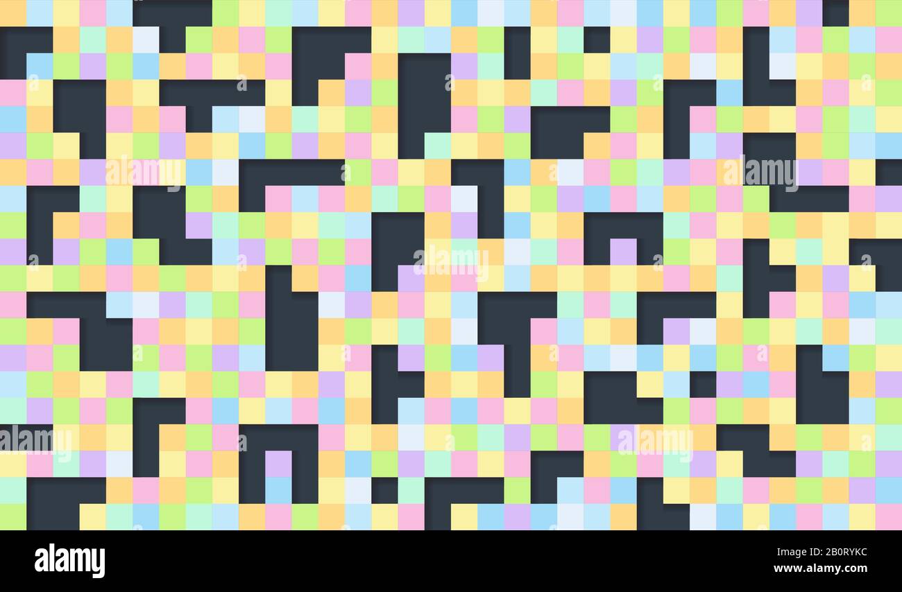 Abstrakte farbige Hintergrundvektorvorlage. Abbildung der abstrakten Textur mit Quadraten. Stock Vektor