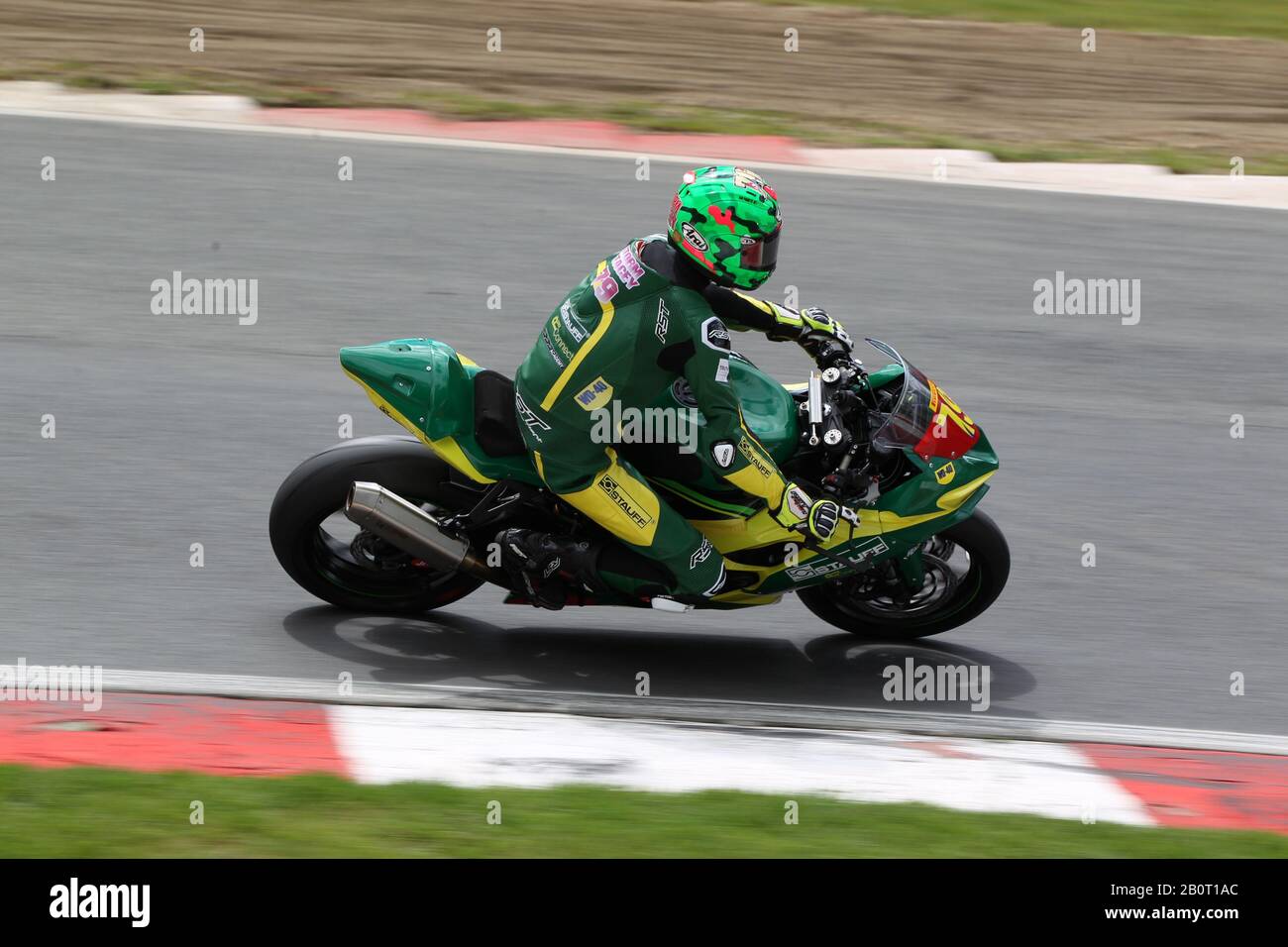 Storm STACEY (79) - Kawasaki - STAUFF Quick Connect Superstock 600 - 2019 Pirelli National Superstock 600 Championship with Black Horse. Brands Hatch Stockfoto