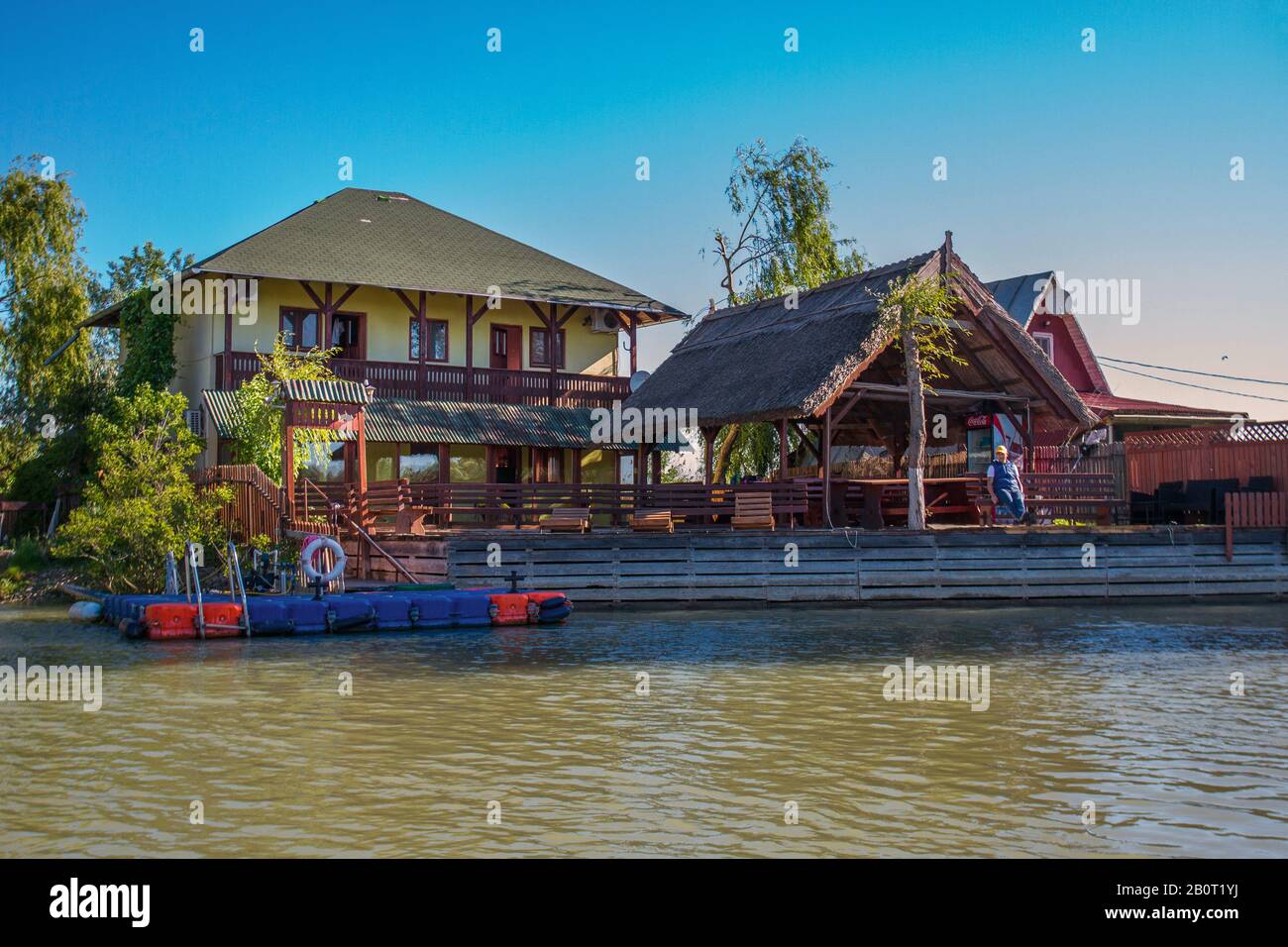 Landgut am Donau-Delta, Rumänien, Donau-Delta Stockfoto