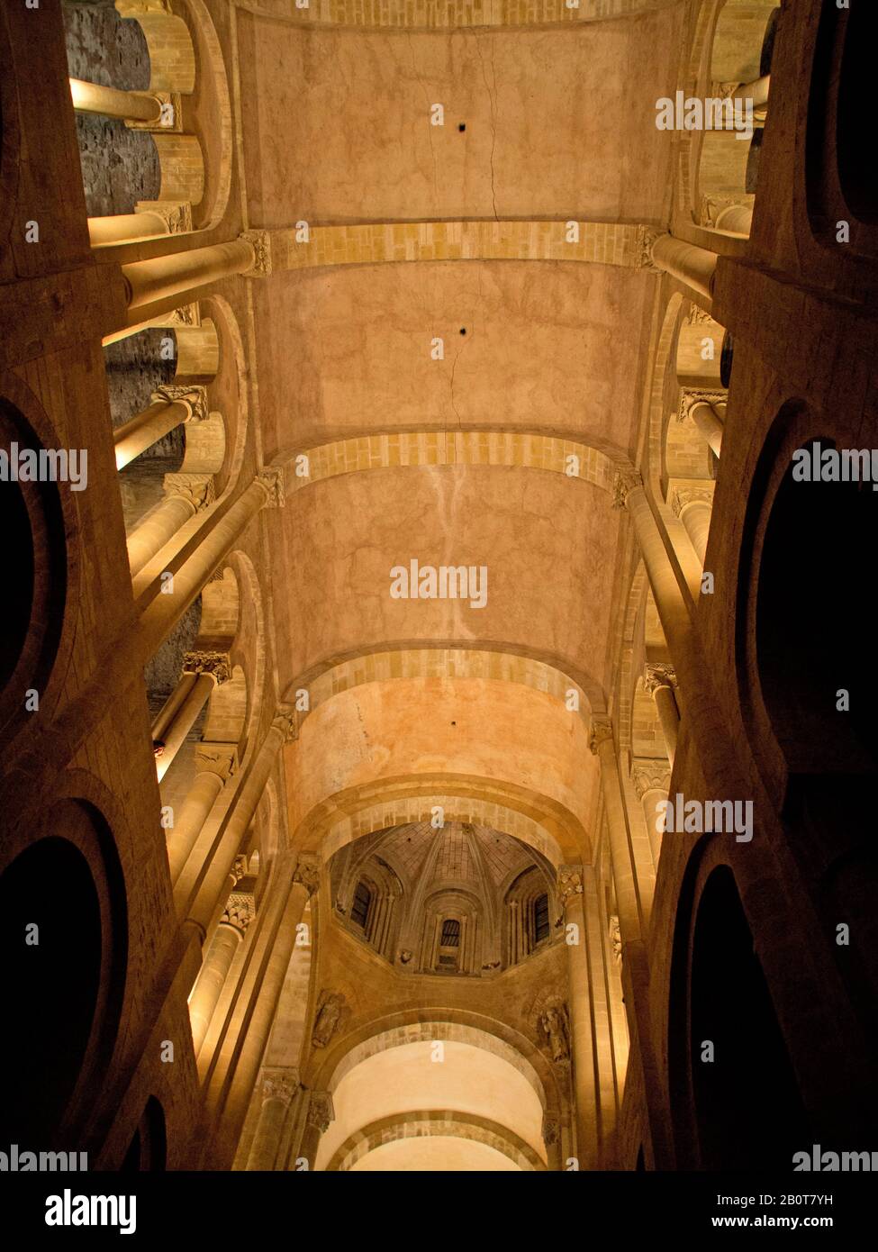 Stift Sainte Foy, UNESCO-Weltkulturerbe, Conques, Departement Aveyron, Occitanie, Frankreich Stockfoto