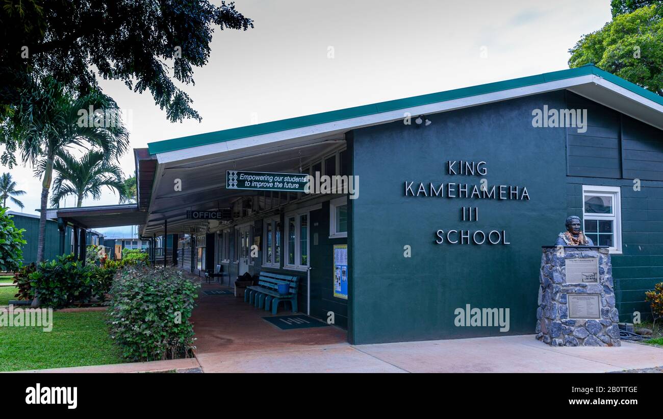 Schule in Lahaina auf Maui, Hawaii Stockfoto