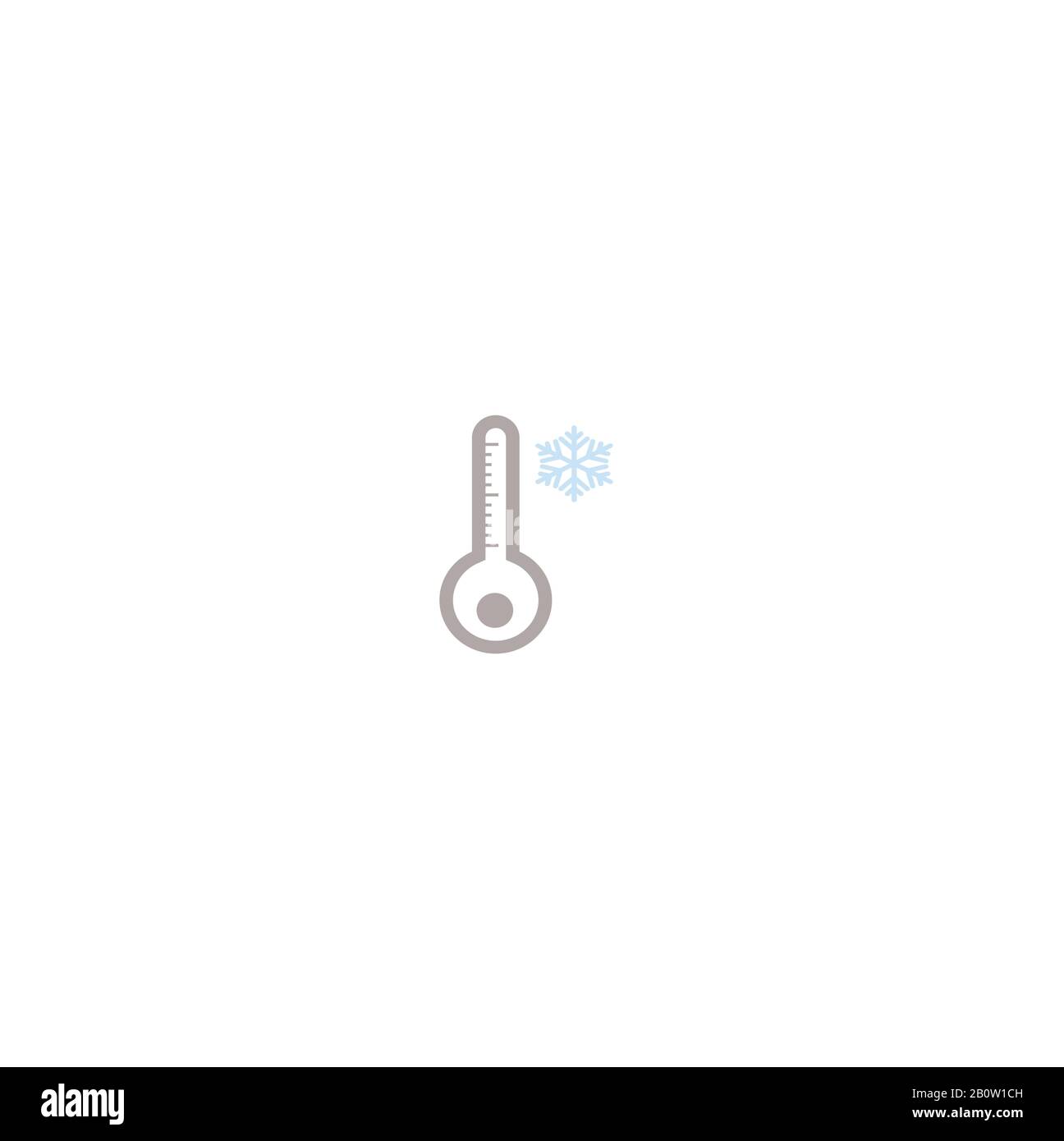 Kalte Temperatur - Vektor-Flat-Symbol mit Schneeflocke Stock Vektor