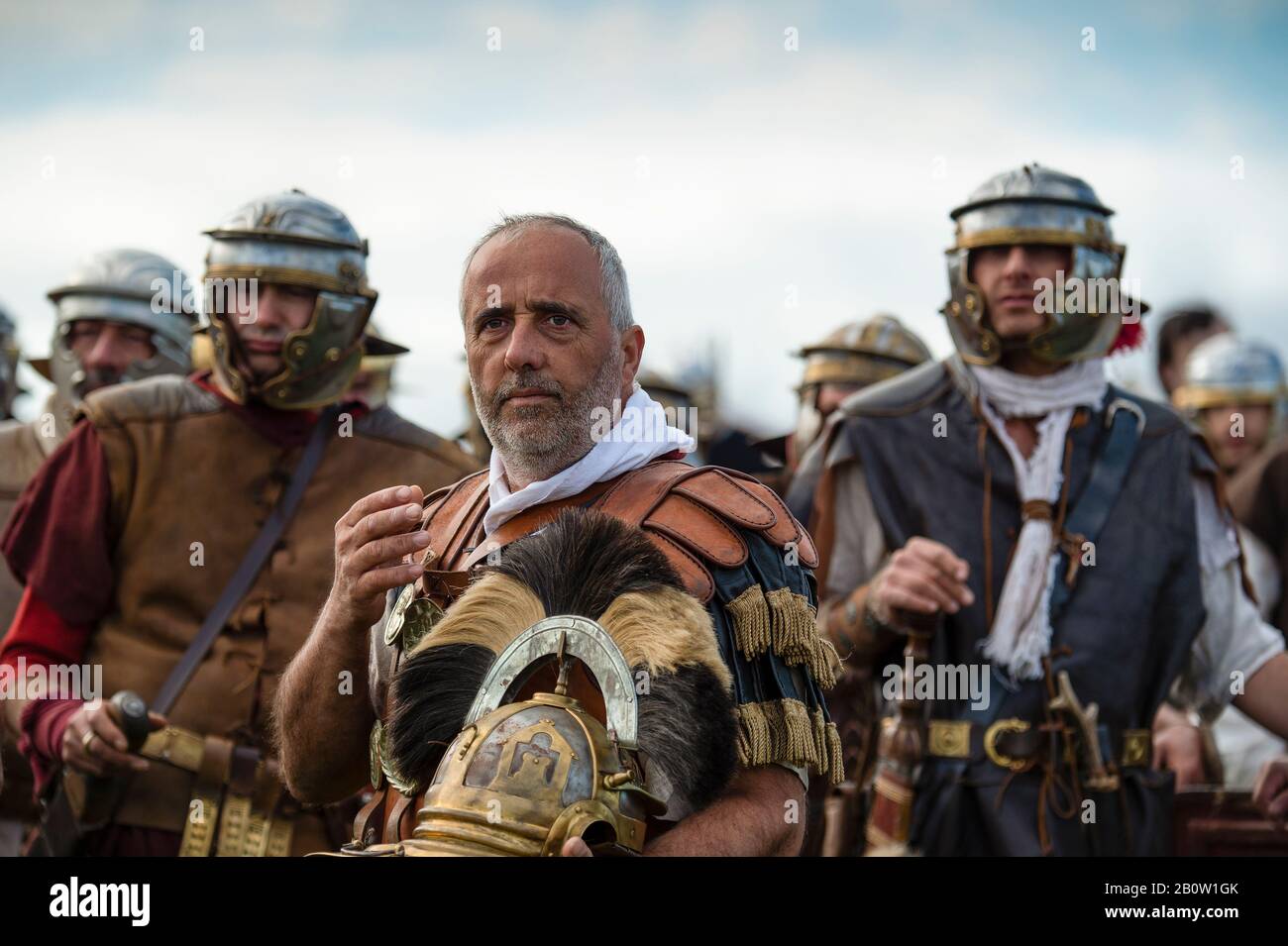 Hadrian Wall Live! -Die großen römischen Soldaten-Veranstaltung.  Birdoswald, Cumbria, 5. September 2015. Stockfoto