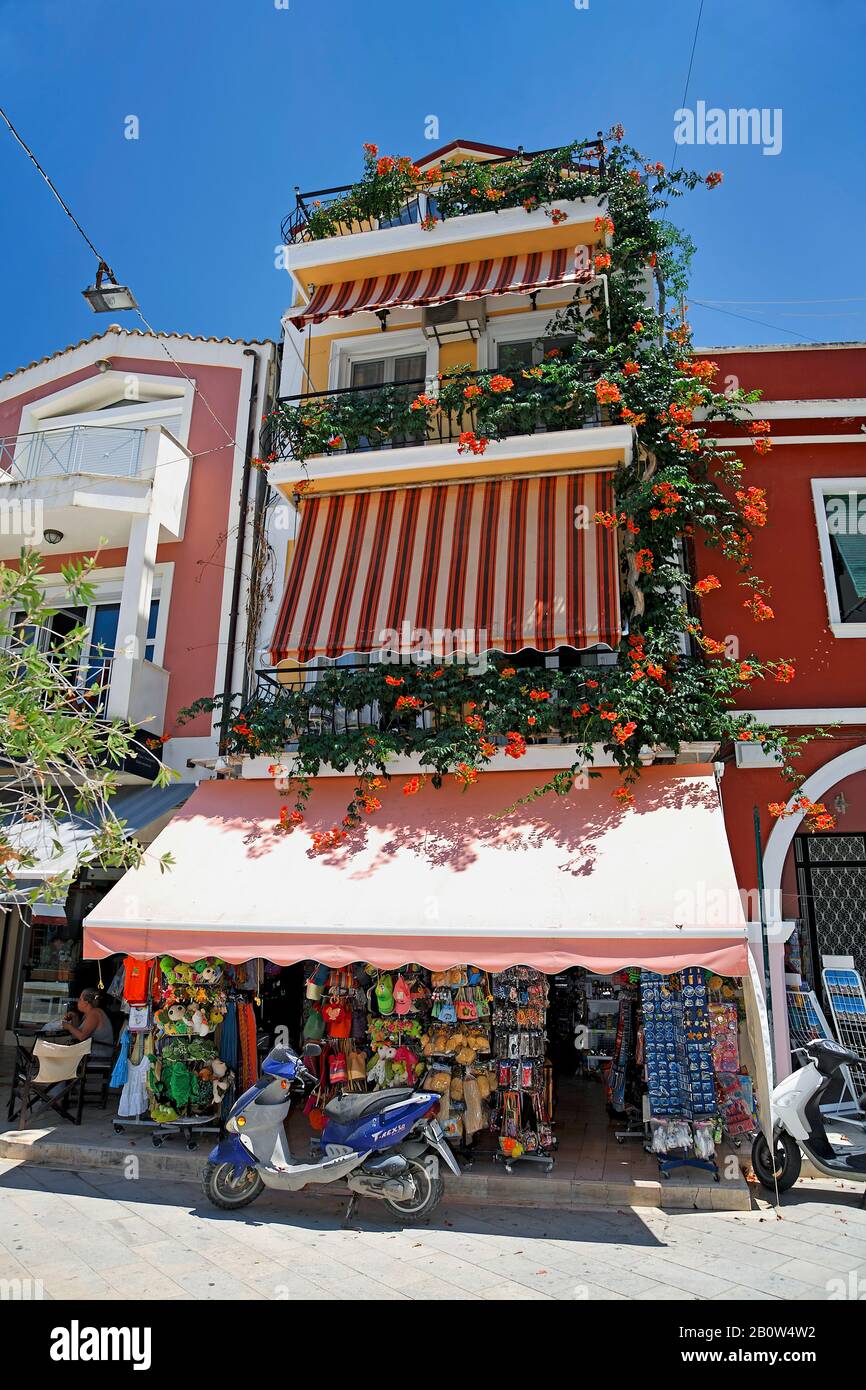 Souvenirladen in Zakynthos-Stadt, Insel Zakynthos, Griechenland Stockfoto