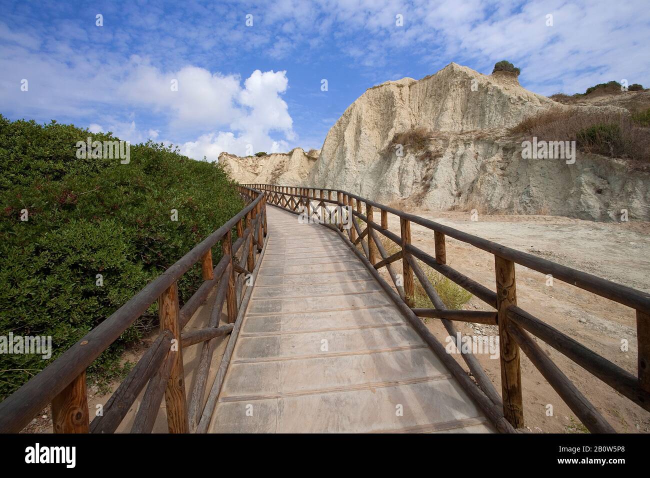 Zugang zum Strand von Dafni, zum nationalen Meerespark und zum Niststrand für Loggerkopf-Meeresschildkröten (Caretta caretta), Gerakas, Zakynthos-Insel, Griechenland Stockfoto