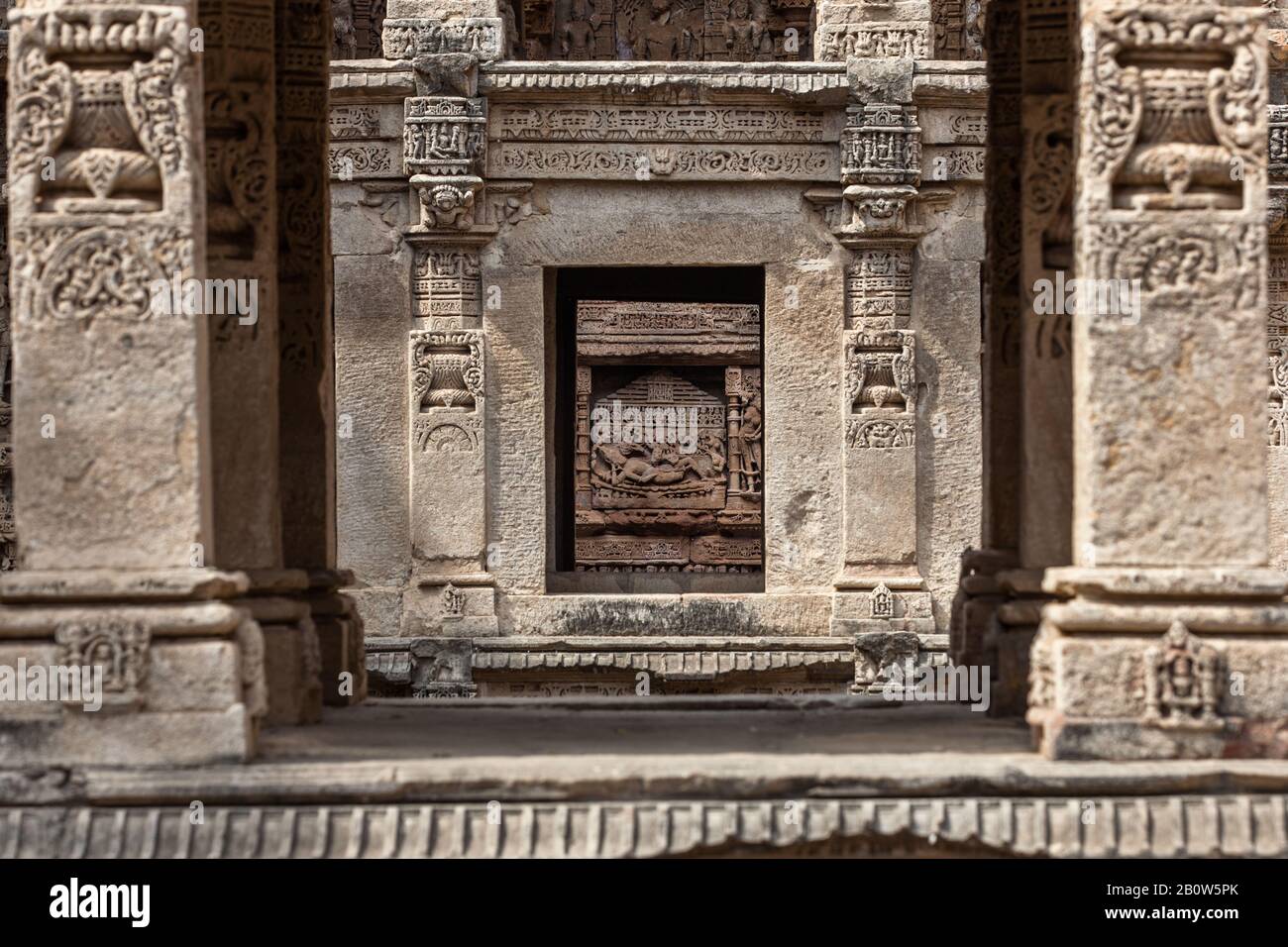 Altes architektonisches Wunder Stepwell am Rani KI Vav in Patan, Gujarat, Indien, Asien. Stockfoto Altes architektonisches Wunder Stepwell am Rani KI Vav in Patan, Gujarat, Indien, Asien. Stockfoto