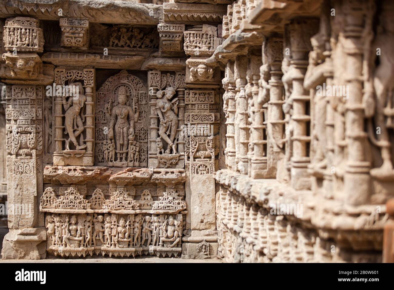 Altes architektonisches Wunder Stepwell am Rani KI Vav in Patan, Gujarat, Indien, Asien. Stockfoto Altes architektonisches Wunder Stepwell am Rani KI Vav in Patan, Gujarat, Indien, Asien. Stockfoto