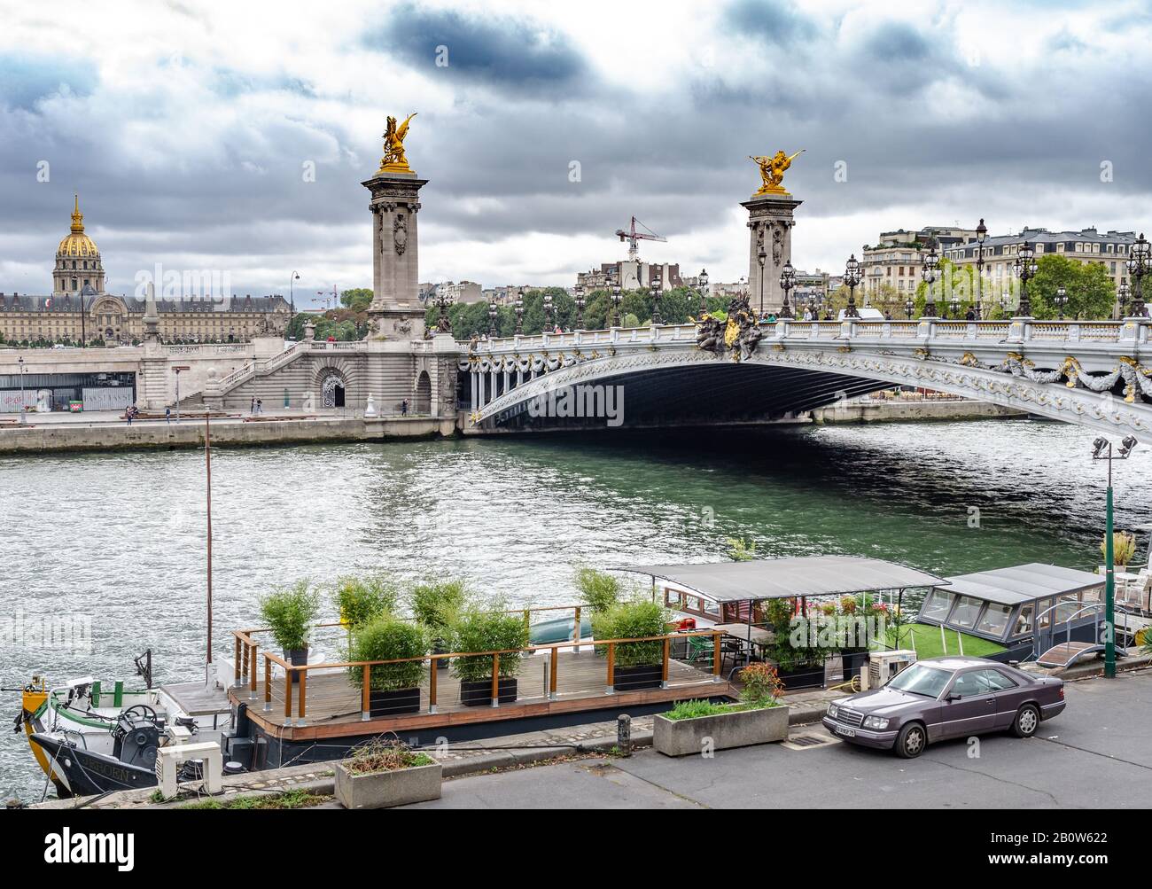 Blick auf die seine in Paris, der Hauptstadt Frankreichs. Stockfoto