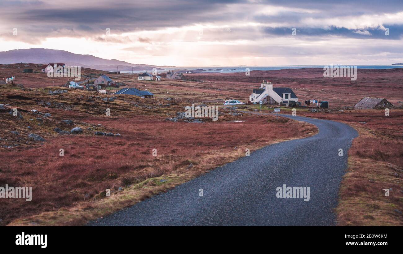 Ländliche Lebenswelt Äußere Hebriden Schottland Stockfoto