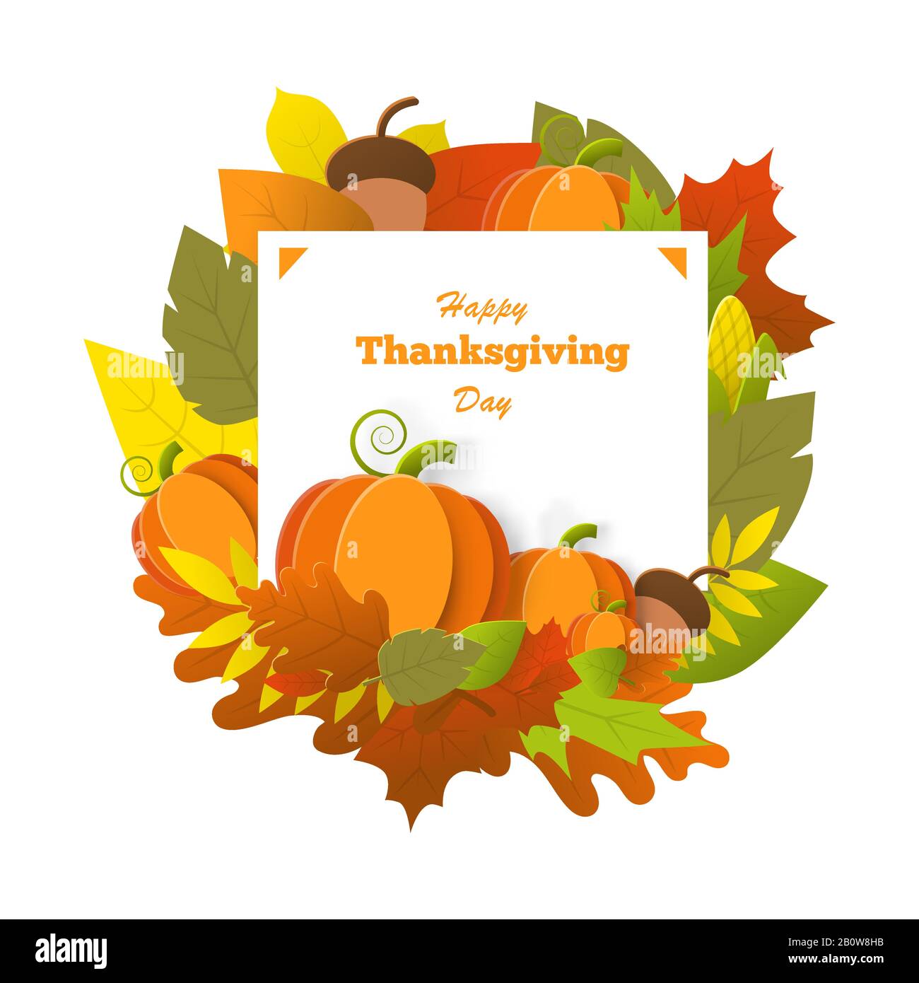 Thanksgiving Day Banner isoliert Stock Vektor