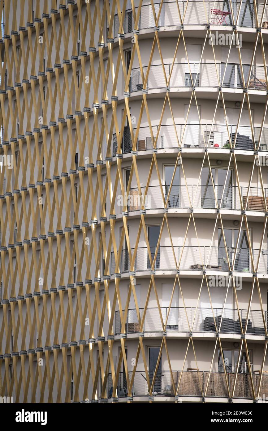 Bordeaux, Wohnviertel in der Stadt Bordeaux, moderne Apartmentgebäude Stockfoto