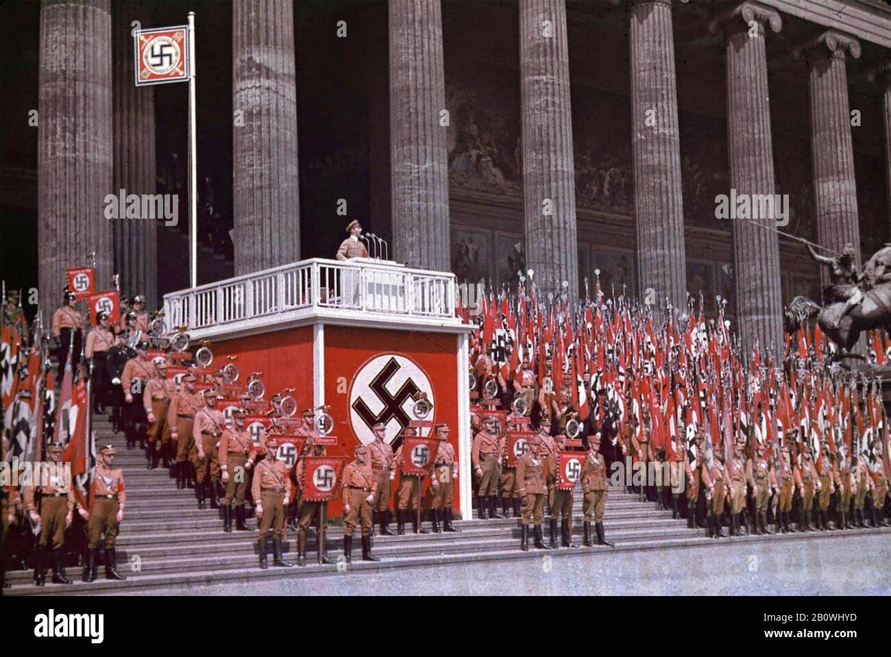 Joseph GOEBBELS (1897-1945) Reichspropagandaminister bei einer Nazi-Kundgebung im Lustgarten in Mittelberlin 1938 Stockfoto