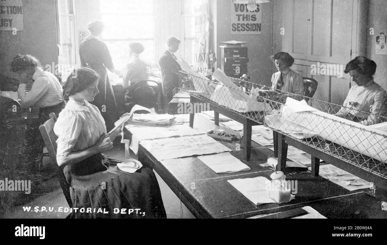 WSPU-BÜRO im Clenets Inn an der Strand, London, im Jahr 1911 Stockfoto