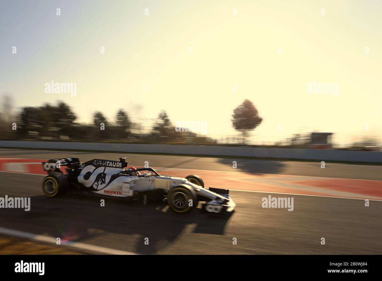 Februar 2020; Circuit De Barcelona Catalunya, Barcelona, Katalonien, Spanien; Formel-1-Vorsaisontest; Scuderia AlphaTauri Honda, Daniil Kvyat Stockfoto