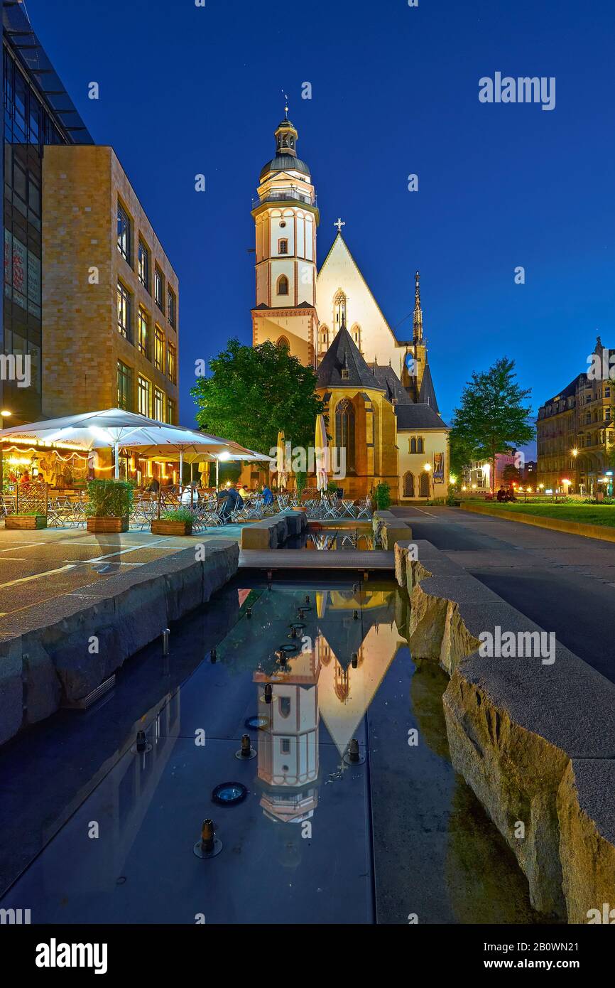 Thomaskirche in Leipzig, Sachsen, Deutschland, Europa Stockfoto