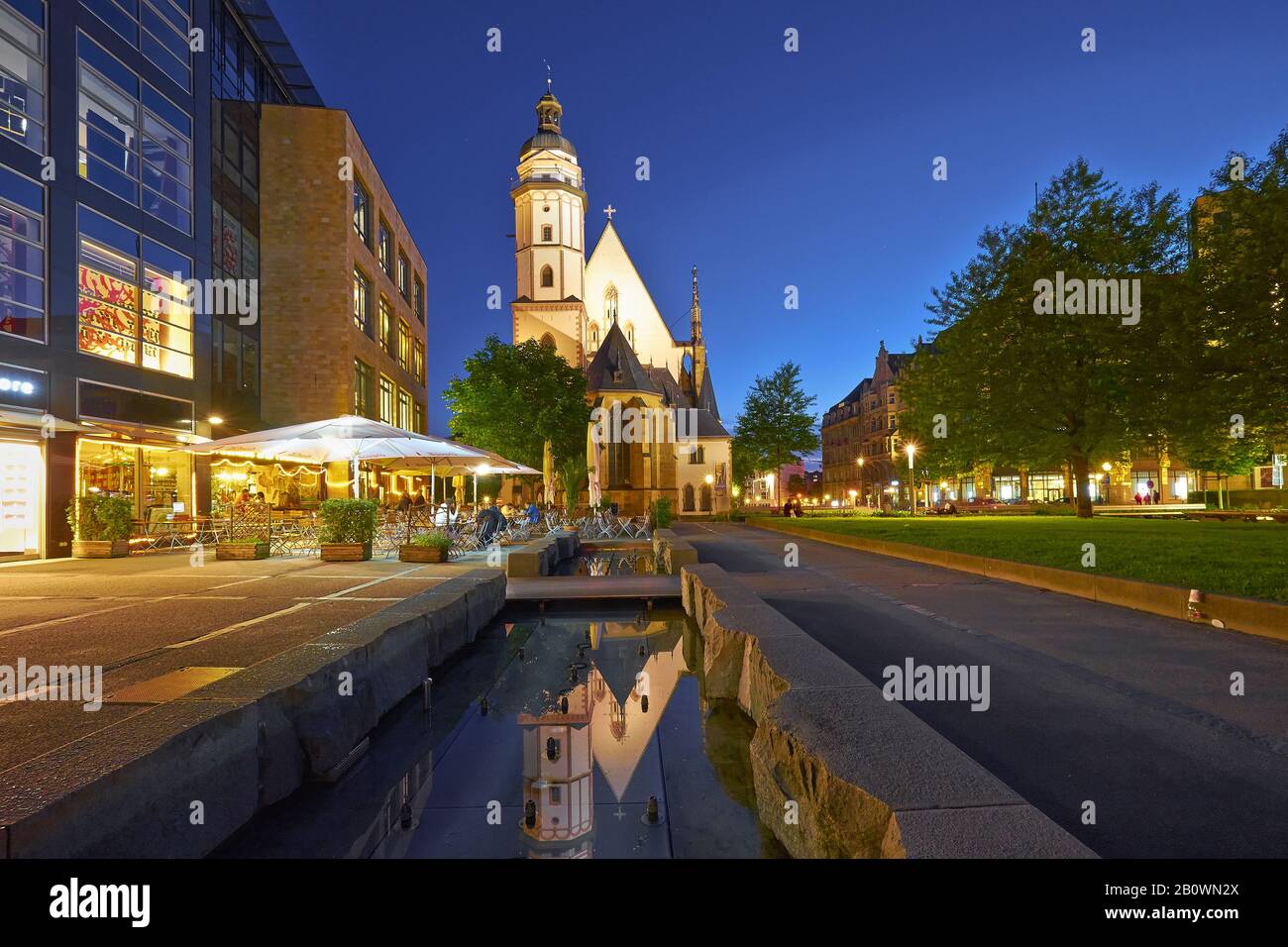 Thomaskirche in Leipzig, Sachsen, Deutschland, Europa Stockfoto