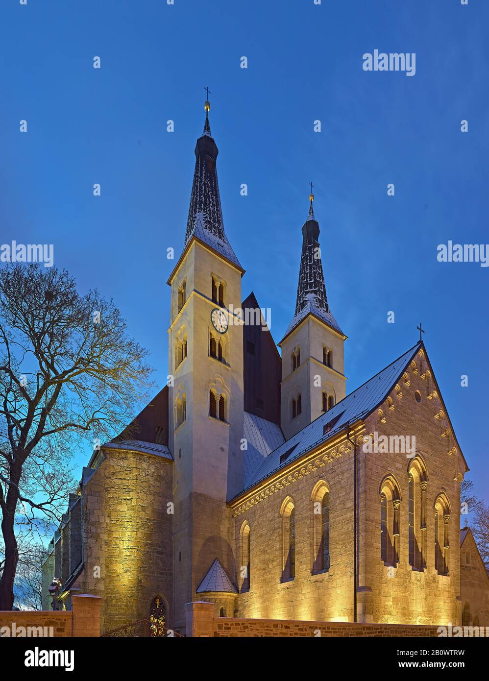 Nordhäuser Dom zum Heiligen Kreuz, Nordhausen, Thüringen, Deutschland Stockfoto