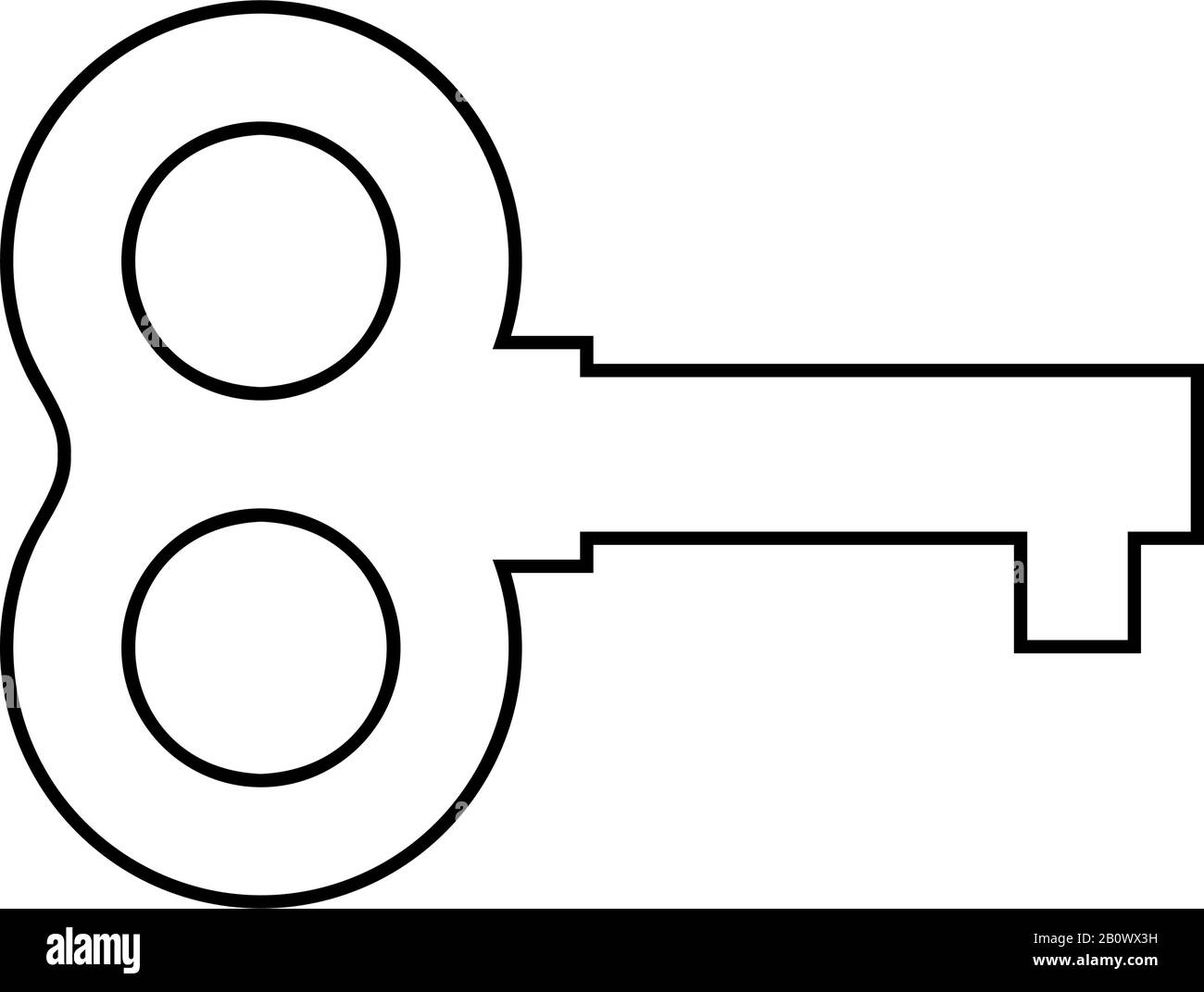 Spielzeug Tastenwicklung Verwenden Schmetterlingsform Retro Winder Uhr Uhrwerk Uhrwerk Bewegung Konzept Symbol Umriss Schwarze Farbe Vektor Illustration Flaches Design Einfaches Bild Stock Vektorgrafik Alamy