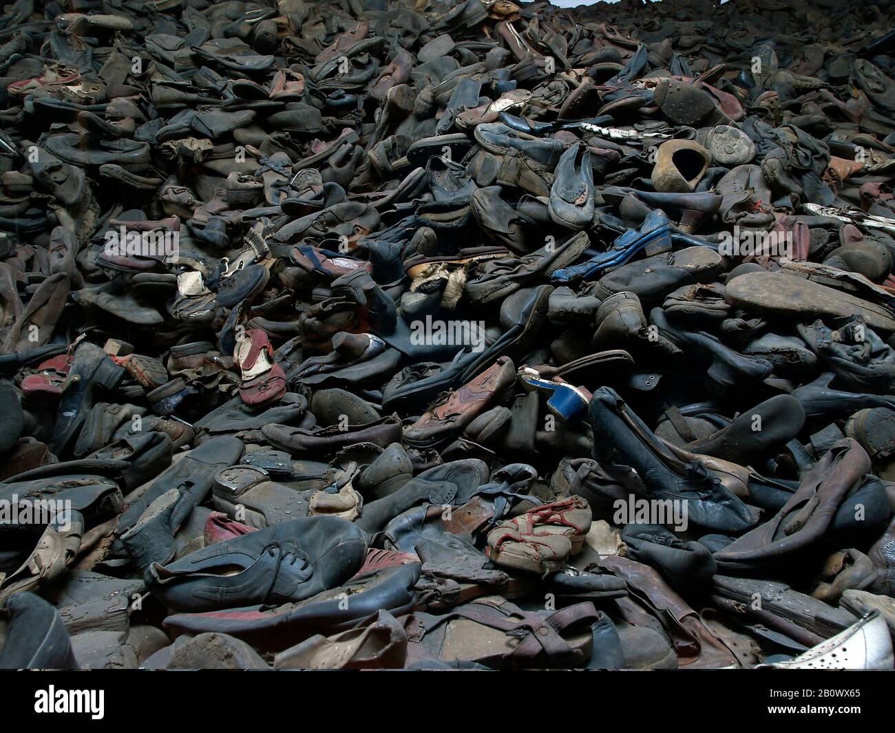 Opferschuhe, KZ Auschwitz-Birkenau, Kleinpolen, Polen Stockfoto