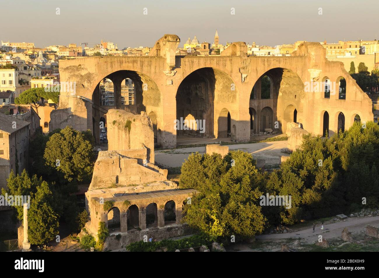 Maxentius-Basilika, Forum Romanum, Rom, Italien, Südeuropa, Europa, Stockfoto