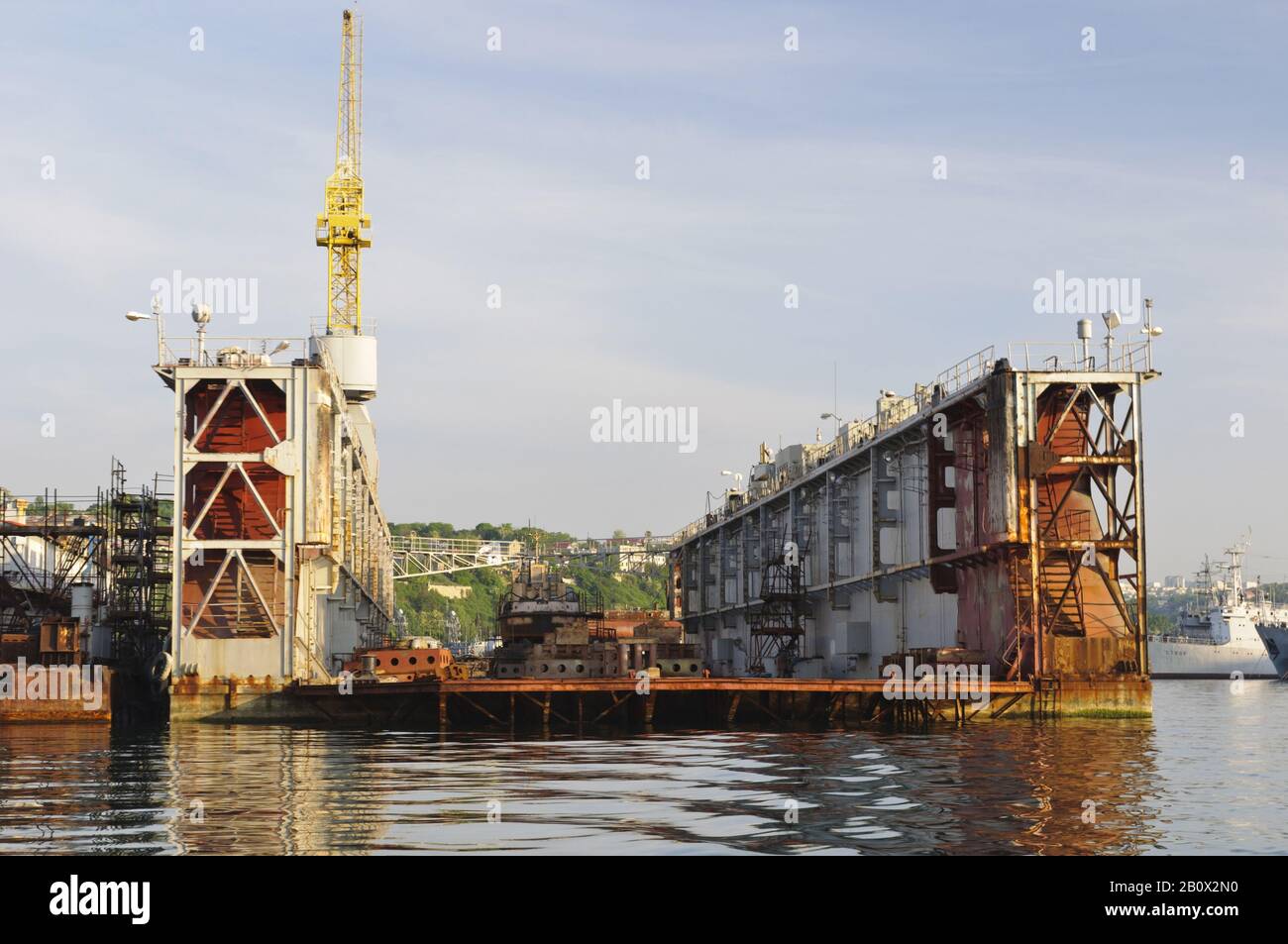 Hafenanlagen, Sewastopol, Krim, Ukraine, Osteuropa, Stockfoto