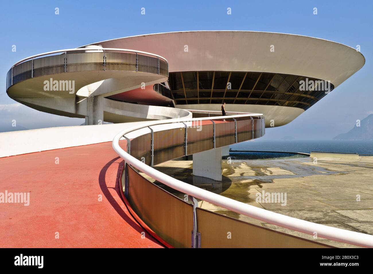 Museum of Modern Art, erbaut von Oscar Niemeyer, Nitrooi, Brasilien, Stockfoto