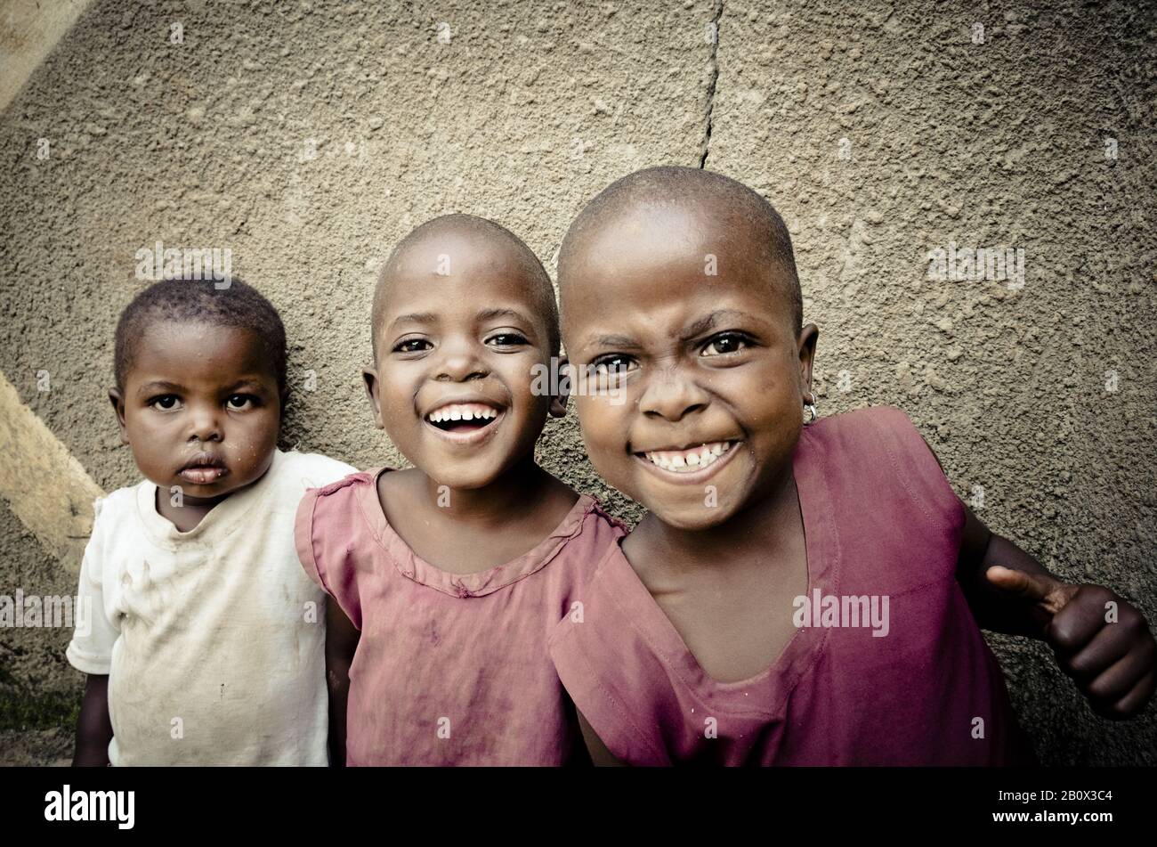 Straßenkinder in Kampala, Uganda, Ostafrika, Afrika, Stockfoto