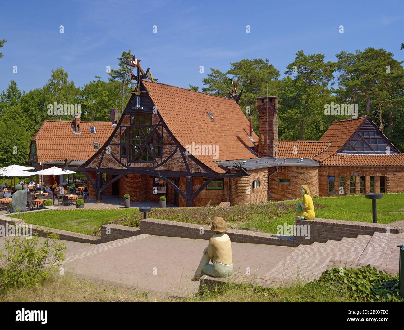 Café, Worpswede, Niedersachsen, Deutschland, Stockfoto