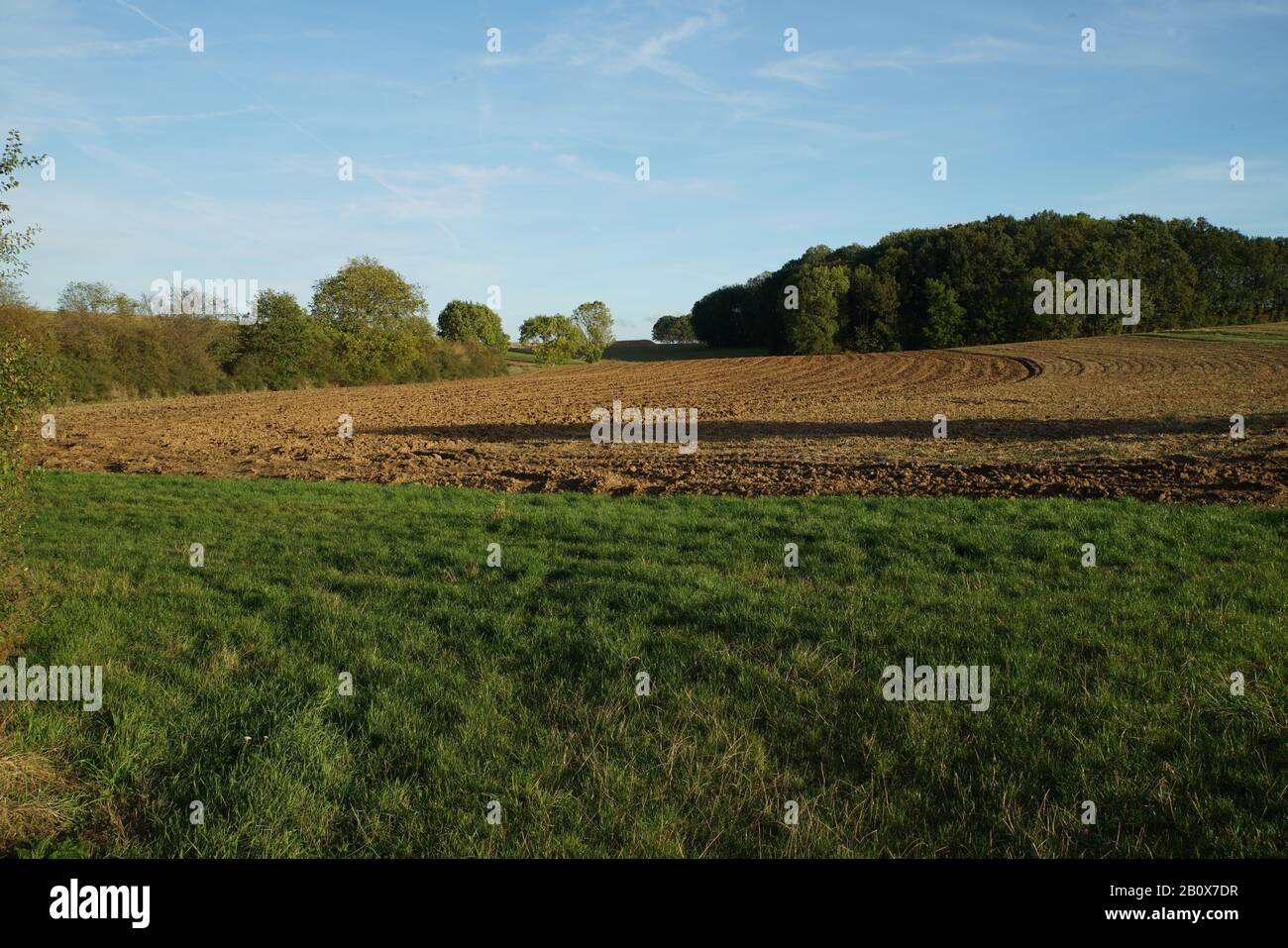 Äcker u. Felder im Ochsenfurter Gau Stockfoto