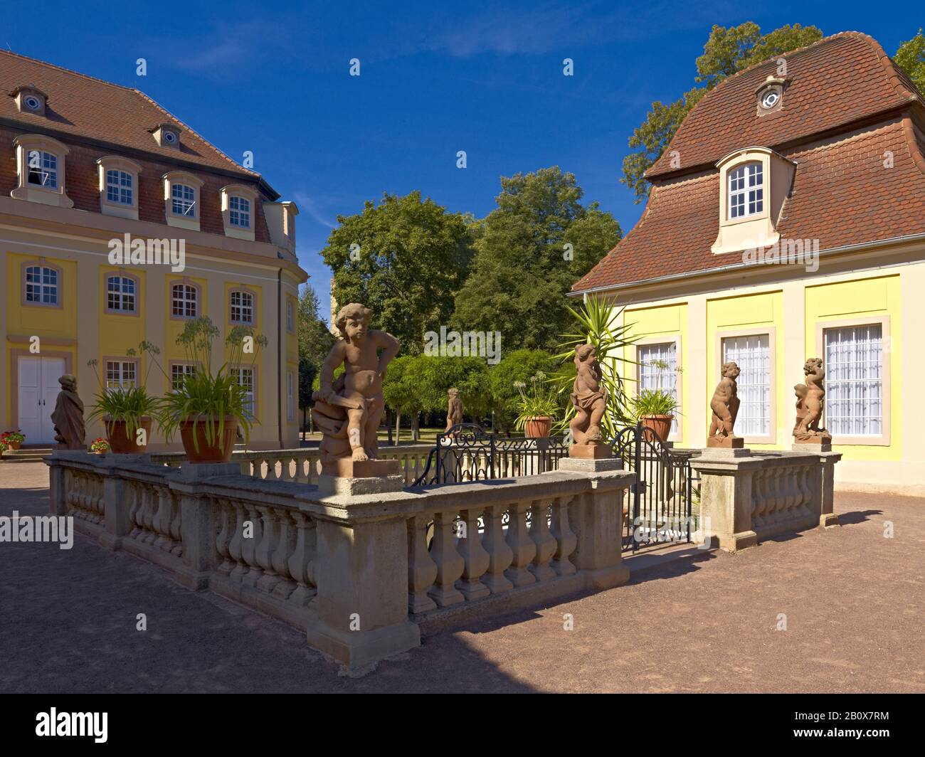 Historische Kureinrichtung in Bad Lauchstädt, Sachsen-Anhalt, Deutschland, Stockfoto