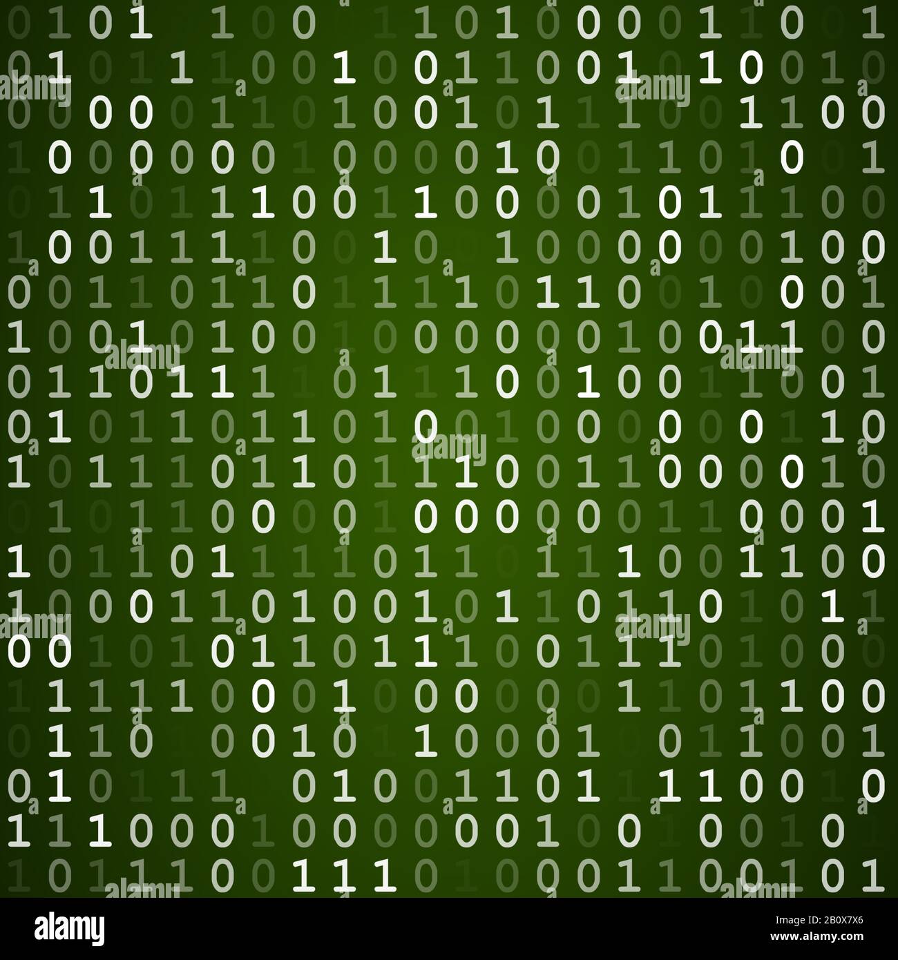 Der binäre Code Bildschirm Stock Vektor