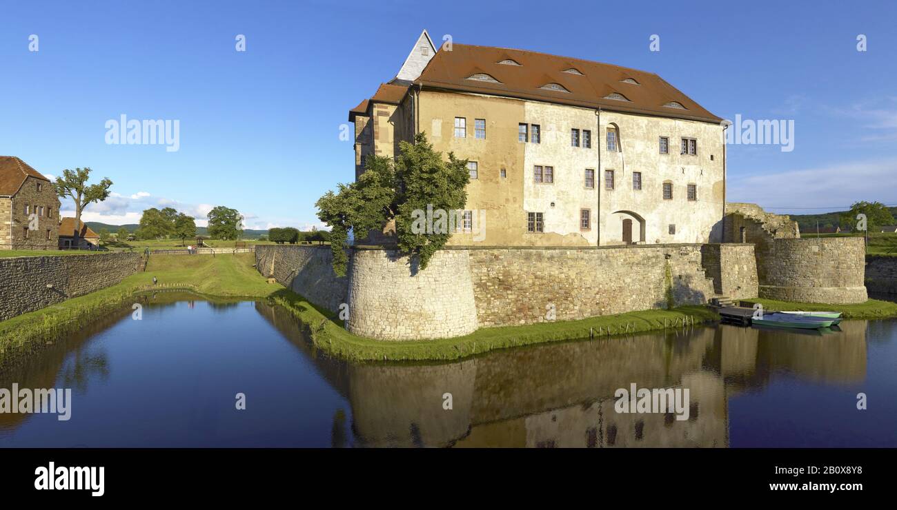 Wasserburg Heldrungen, Kyffhäuserkreis, Thüringen, Deutschland, Stockfoto