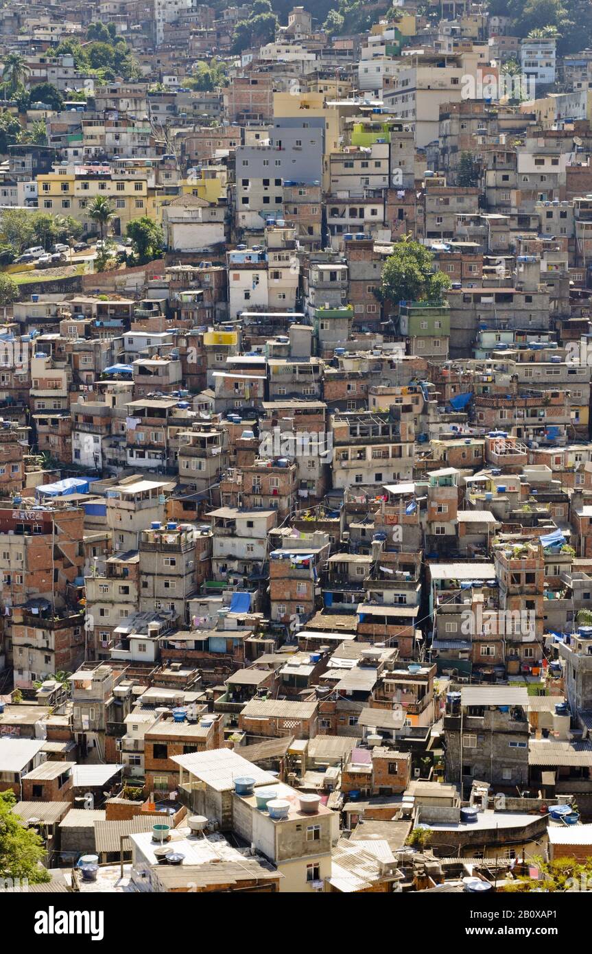 Old Slum of Rocinha, Rio de Janeiro, Brasilien, Südamerika, Stockfoto
