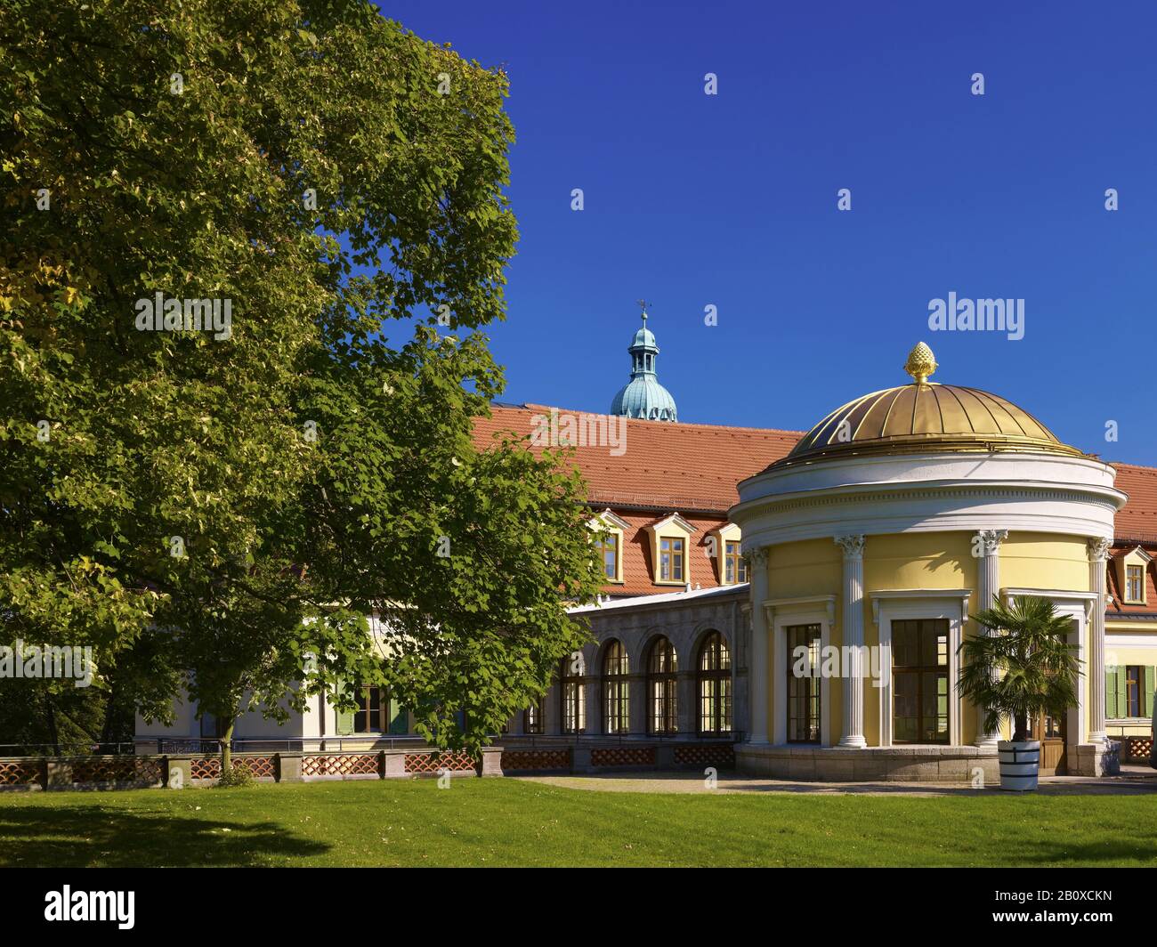 Schloss Sondershausen mit Pavillon, Thüringen, Deutschland, Stockfoto