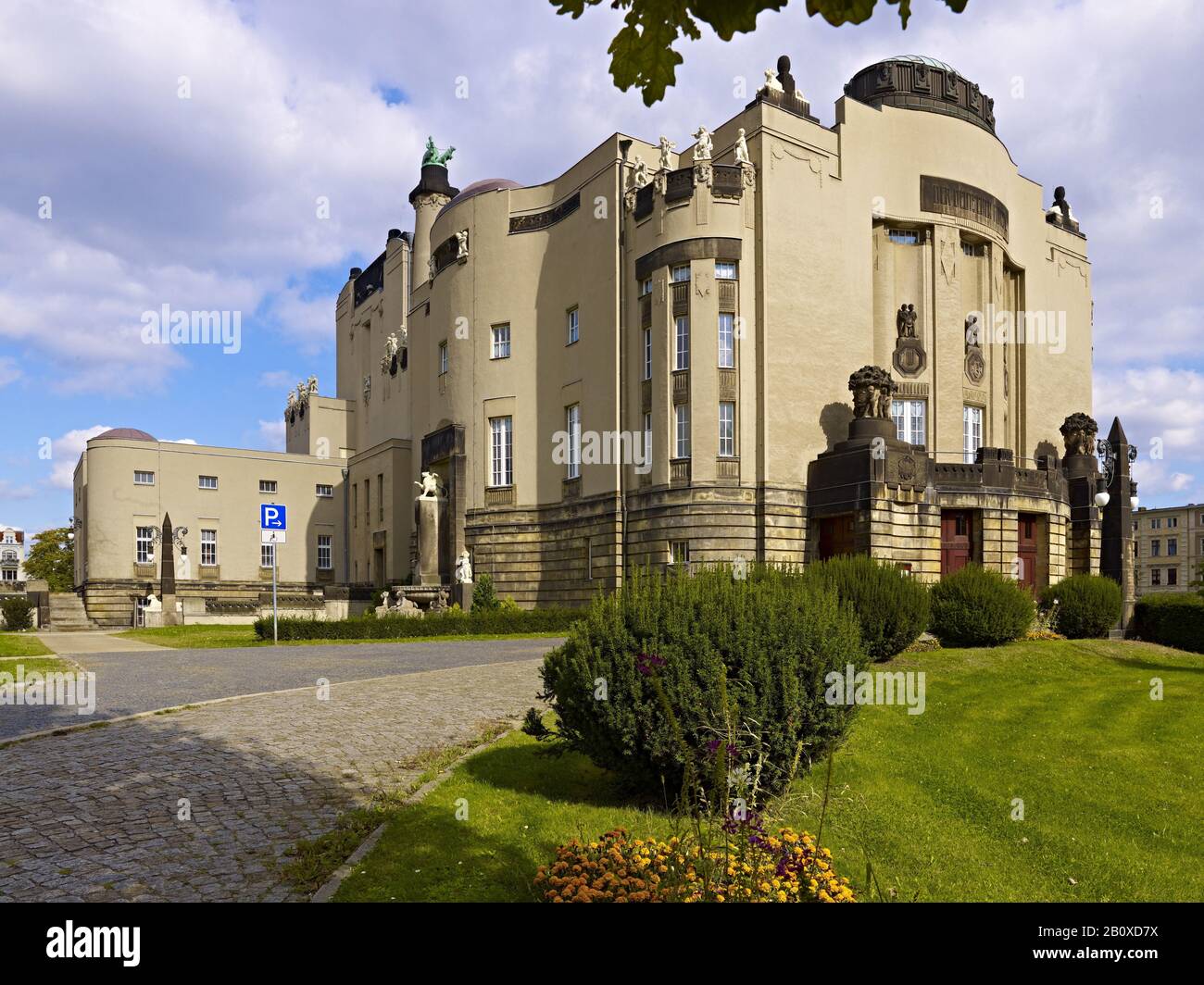 Jugendstil-Staatstheater am Schillerplatz in Cottbus-Brandenburg, Deutschland, Stockfoto