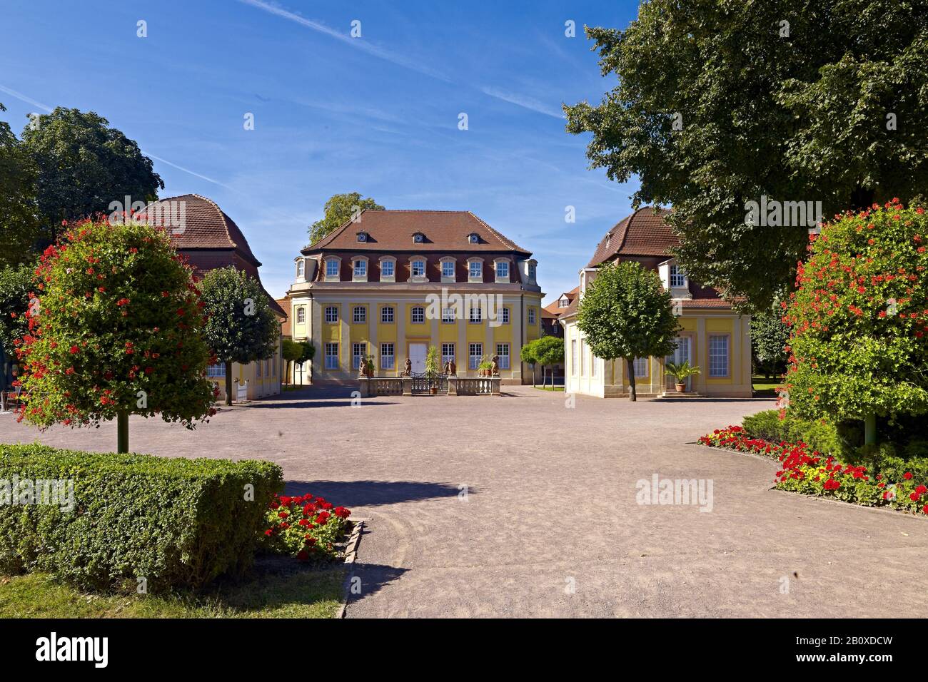 Historische Kureinrichtung in Bad Lauchstädt, Sachsen-Anhalt, Deutschland, Stockfoto